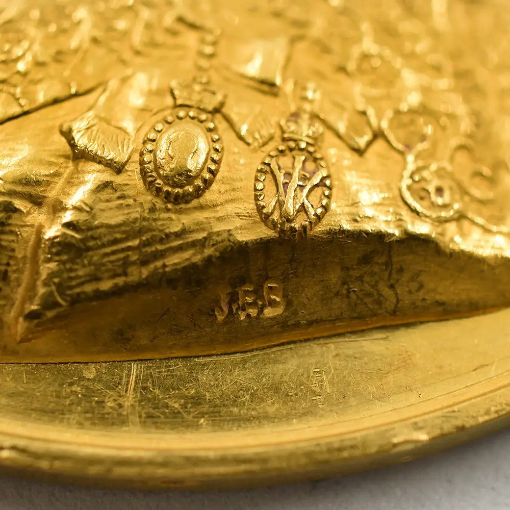 メダル9：4448 1887 ヴィクトリア女王 戴冠50周年記念 ゴールデンジュビリー 金メダル 未鑑定