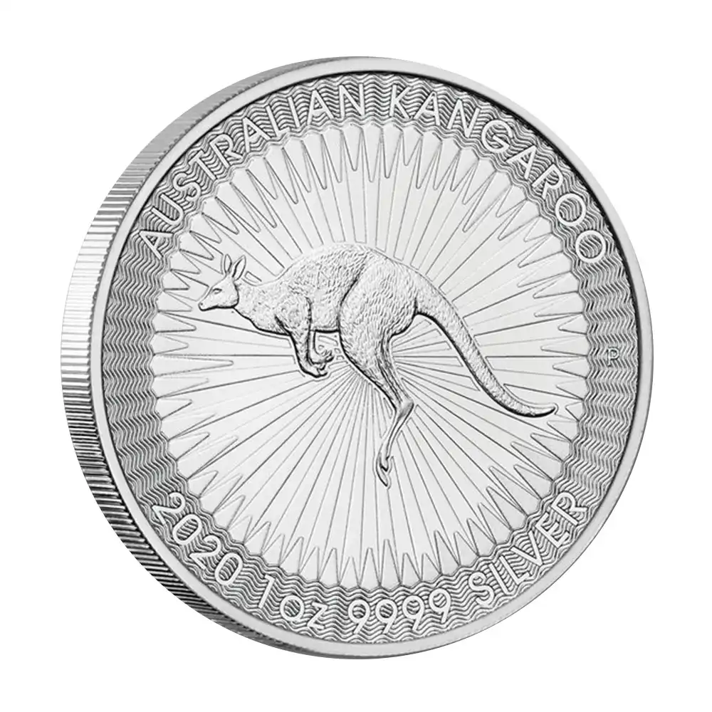 地金型s4：2961 オーストラリア 2020 カンガルー 1ドル 1オンス 銀貨 【5枚】 (コインケース付き)