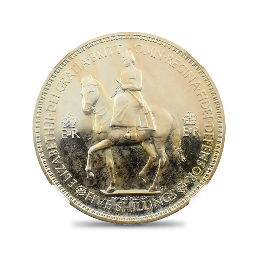 モダンコイン2：4451 1953 エリザベス2世 エリザベス2世戴冠記念 クラウン白銅貨 NGC PF65
