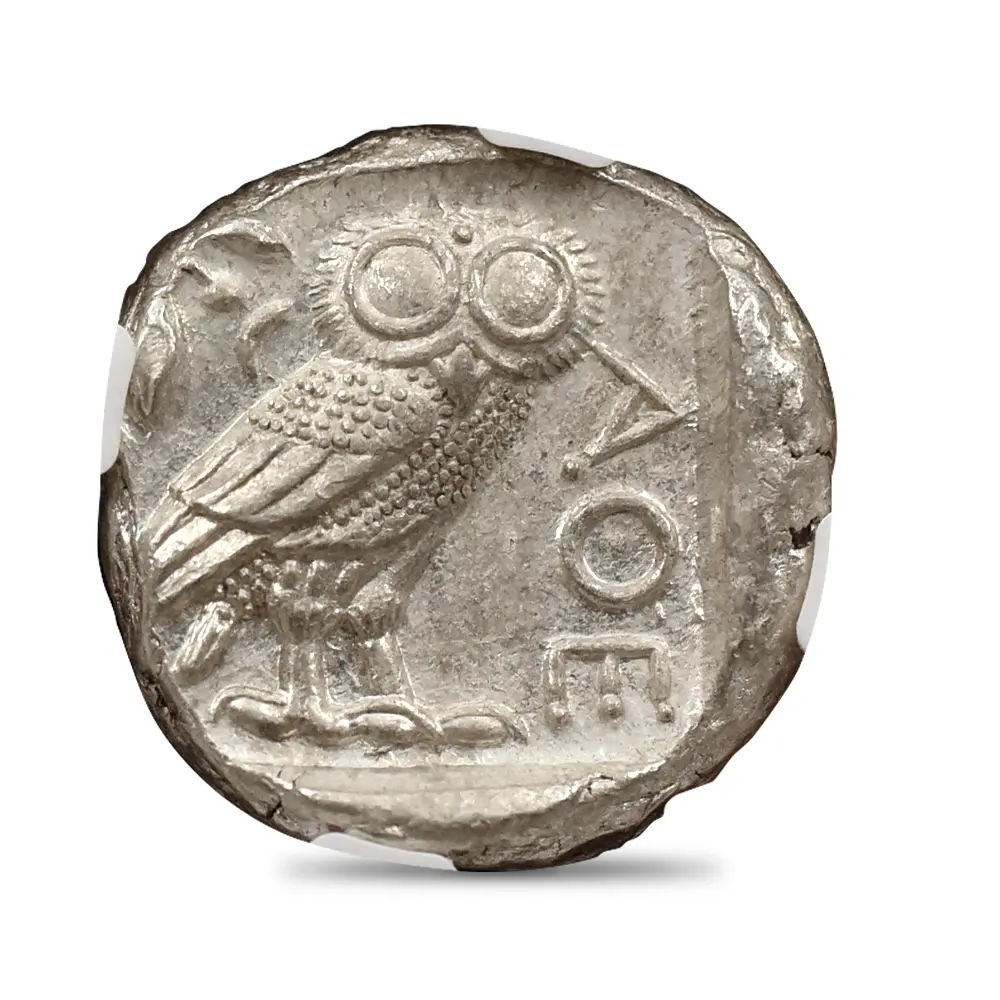 古代コイン3：5861 古代ギリシャ 紀元前440-404 アテナ フクロウ テトラドラクマ 銀貨 NGC MS Strike: 4/5 Surface: 4/5