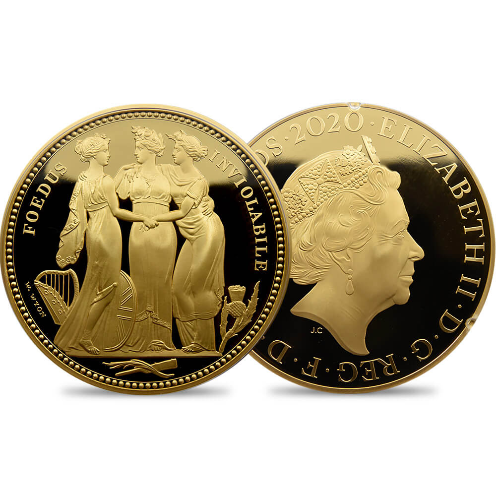 アンティークコインのショールーム コインパレス エリザベス2世 スリーグレーセス 00ポンド2キロ金貨 ロイヤルミント発行