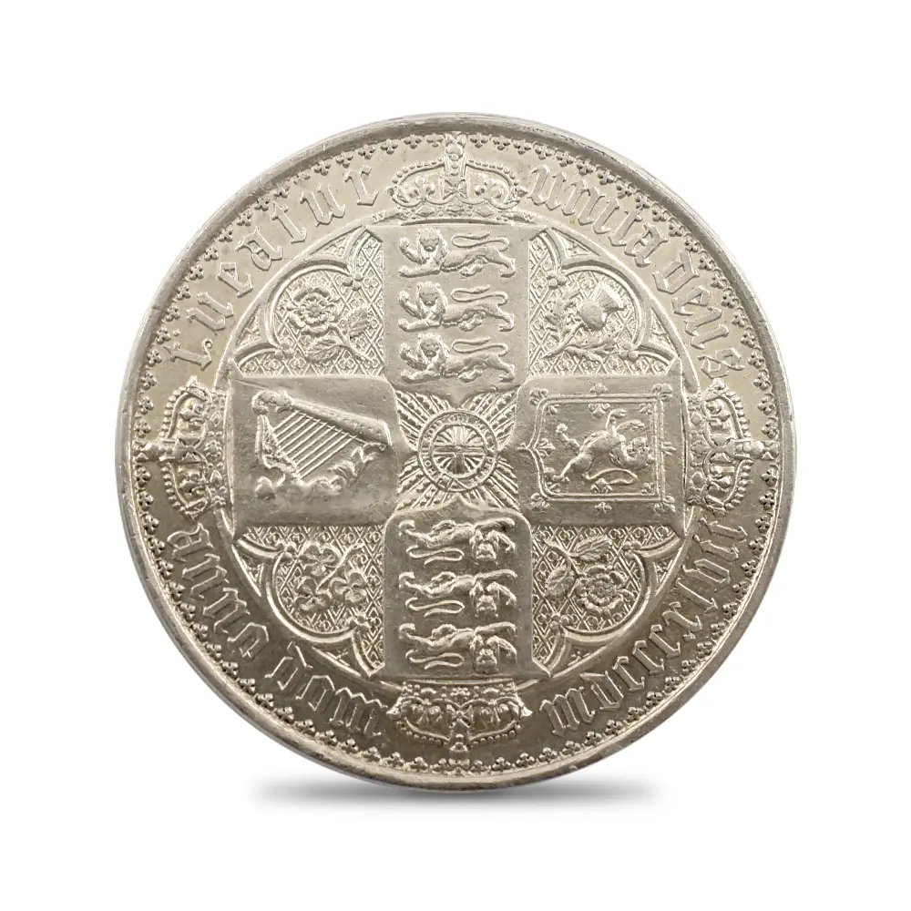 アンティークコイン3：5865 1847 ヴィクトリア女王 ゴチッククラウン銀貨 アンデシモエッジ PCGS PR55 S-3883
