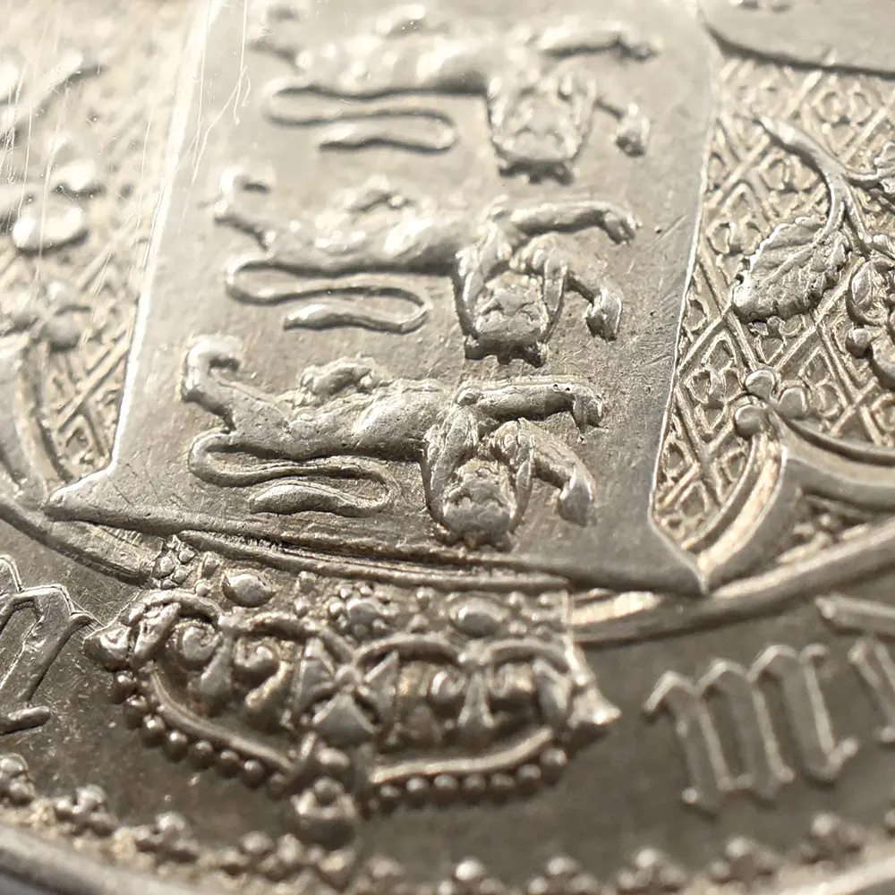 アンティークコイン13：5865 1847 ヴィクトリア女王 ゴチッククラウン銀貨 アンデシモエッジ PCGS PR55 S-3883