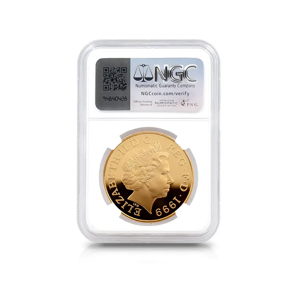 モダンコイン5：5864 1999 エリザベス2世 ダイアナ妃追悼記念 5ポンド金貨 NGC PF70UC 箱付き