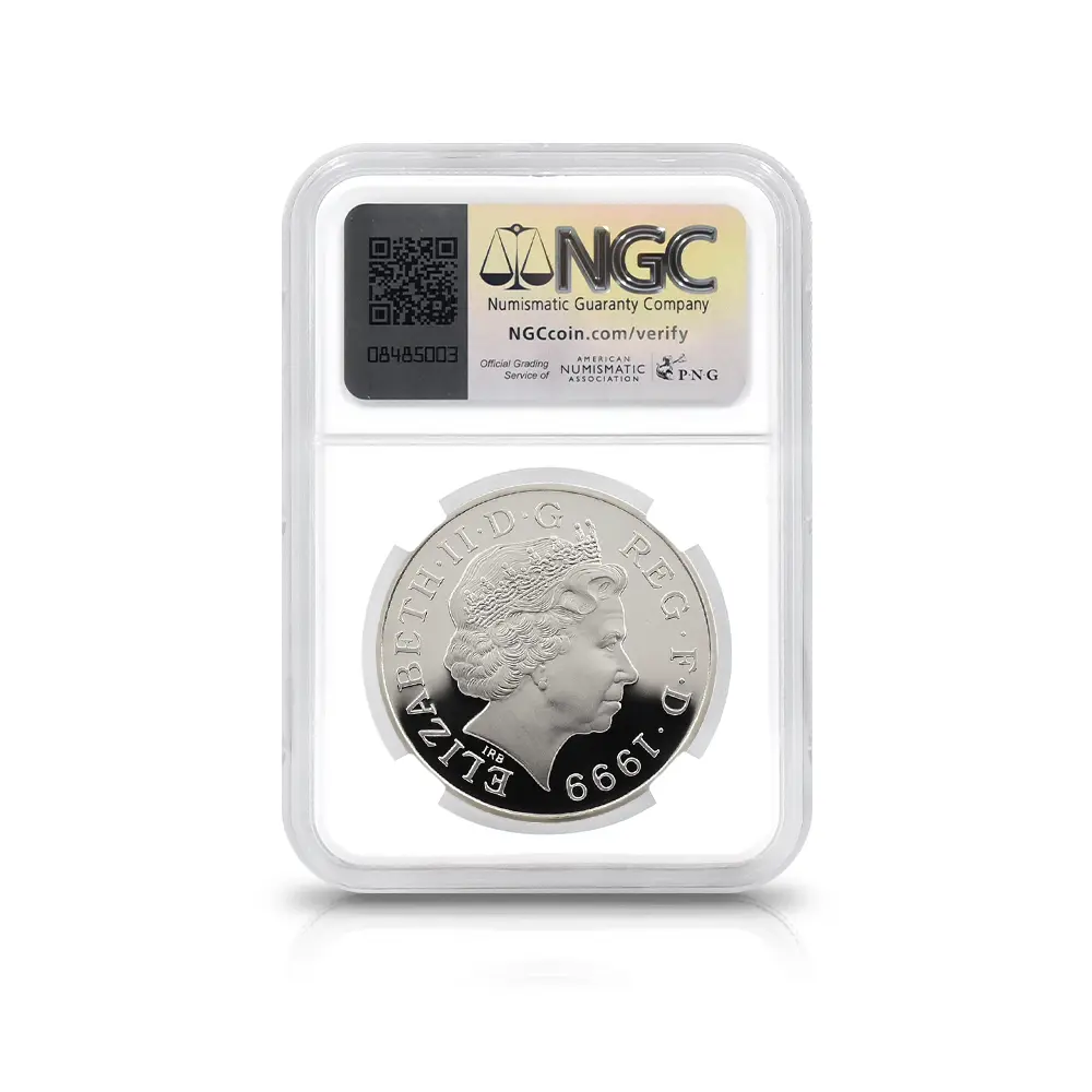 モダンコイン5：5879 1999 エリザベス2世 ダイアナ妃追悼記念 5ポンド銀貨 NGC PF69UC 箱付き