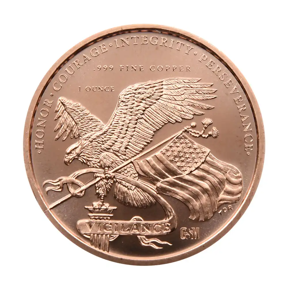 地金型3：3140 アメリカ ドナルド・J・トランプ大統領 1オンス 銅メダル 【20枚】 (コインチューブ付き)（正面）