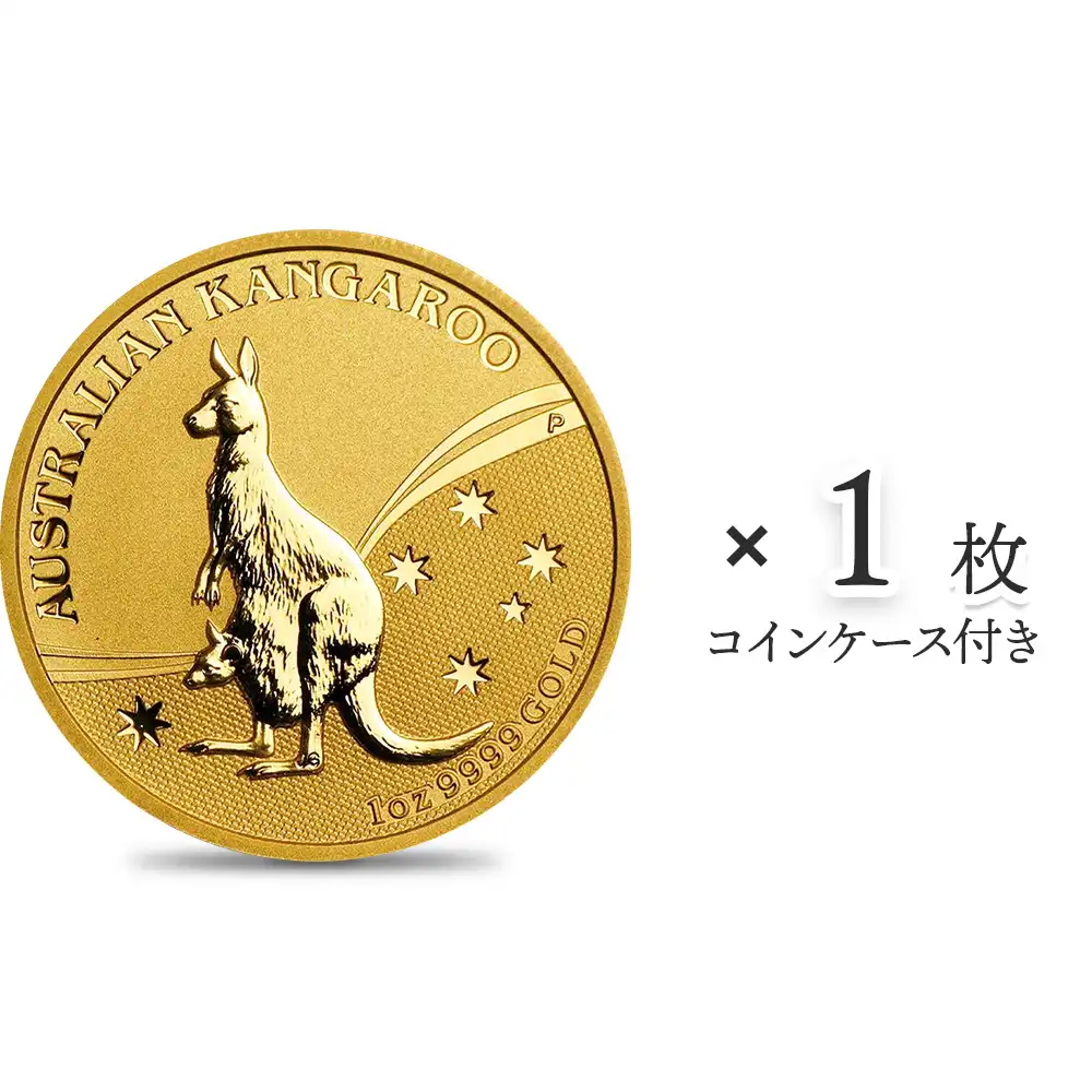 地金型s1：3155 オーストラリア 2009 エリザベス2世 カンガルー 100ドル 1オンス 金貨【1枚】 (コインケース付き)