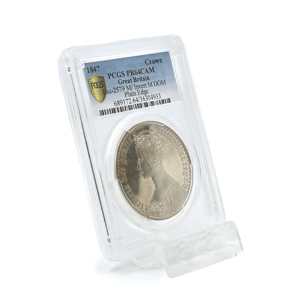 アンティークコイン6：5899 1847 ヴィクトリア女王 ゴチッククラウン銀貨 プレーンエッジ PCGS PR64CA Esc-2579 【R4】