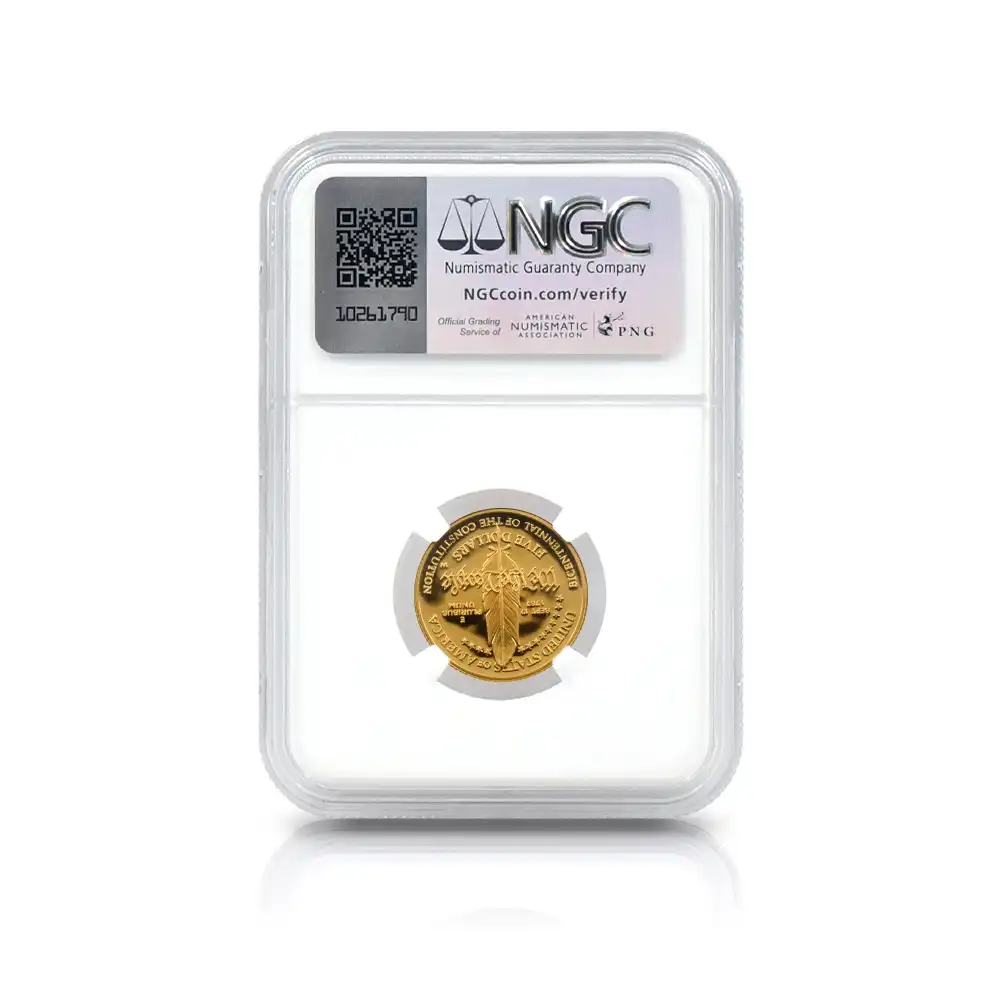 モダンコイン5：5912 アメリカ 1987W 憲法起草200周年記念 5ドル金貨 NGC PF69UC