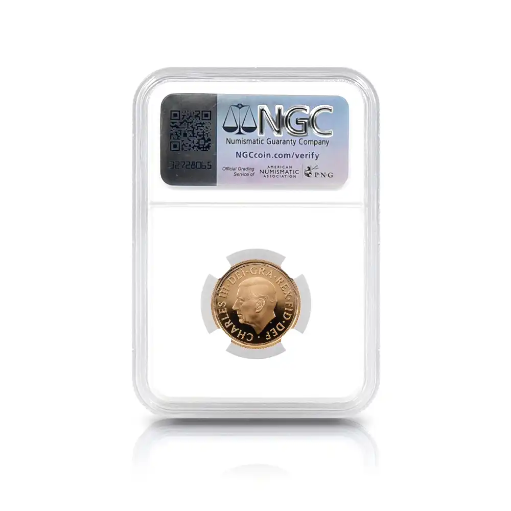 モダンコイン5：5913 2024 チャールズ3世 聖ジョージ竜退治 ソブリン金貨 NGC PF70UC 箱付き