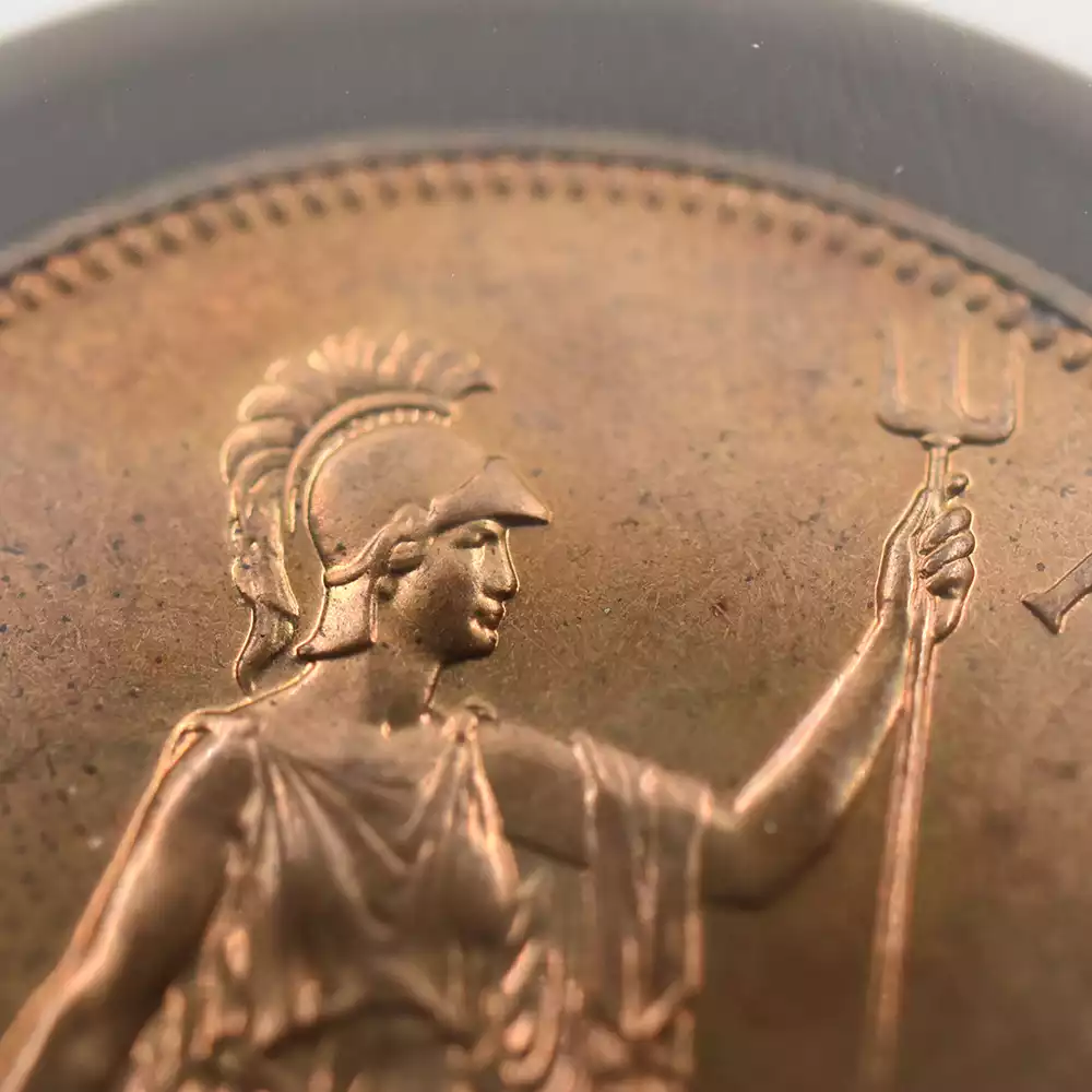 アンティークコインs12：2890 1952 ジョージ6世 ブリタニア ペニー銅貨 NGC PF64RB【R7】
