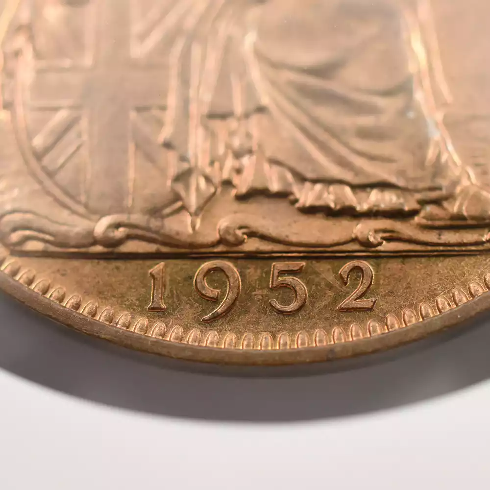アンティークコインs14：2890 1952 ジョージ6世 ブリタニア ペニー銅貨 NGC PF64RB【R7】