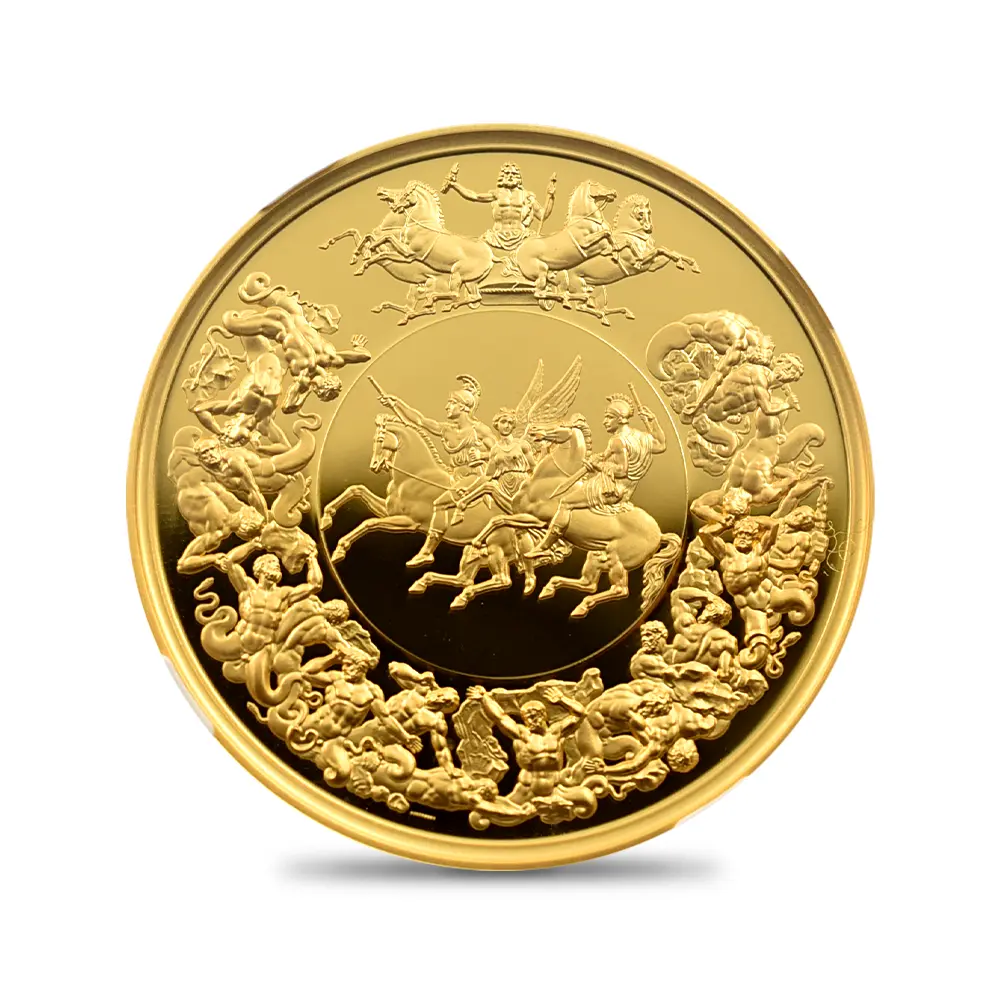 モダンコイン2：5915 2025 チャールズ3世 ワーテルロー・メダル - 勝利 200ポンド2オンス金貨 NGC PF69UC 箱付き