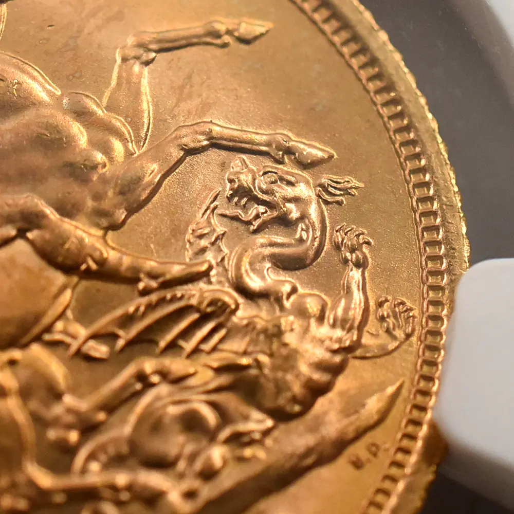 モダンコイン11：5920 1968 エリザベス2世 ヤングヤング 聖ジョージ竜退治 ソブリン金貨 NGC MS66+