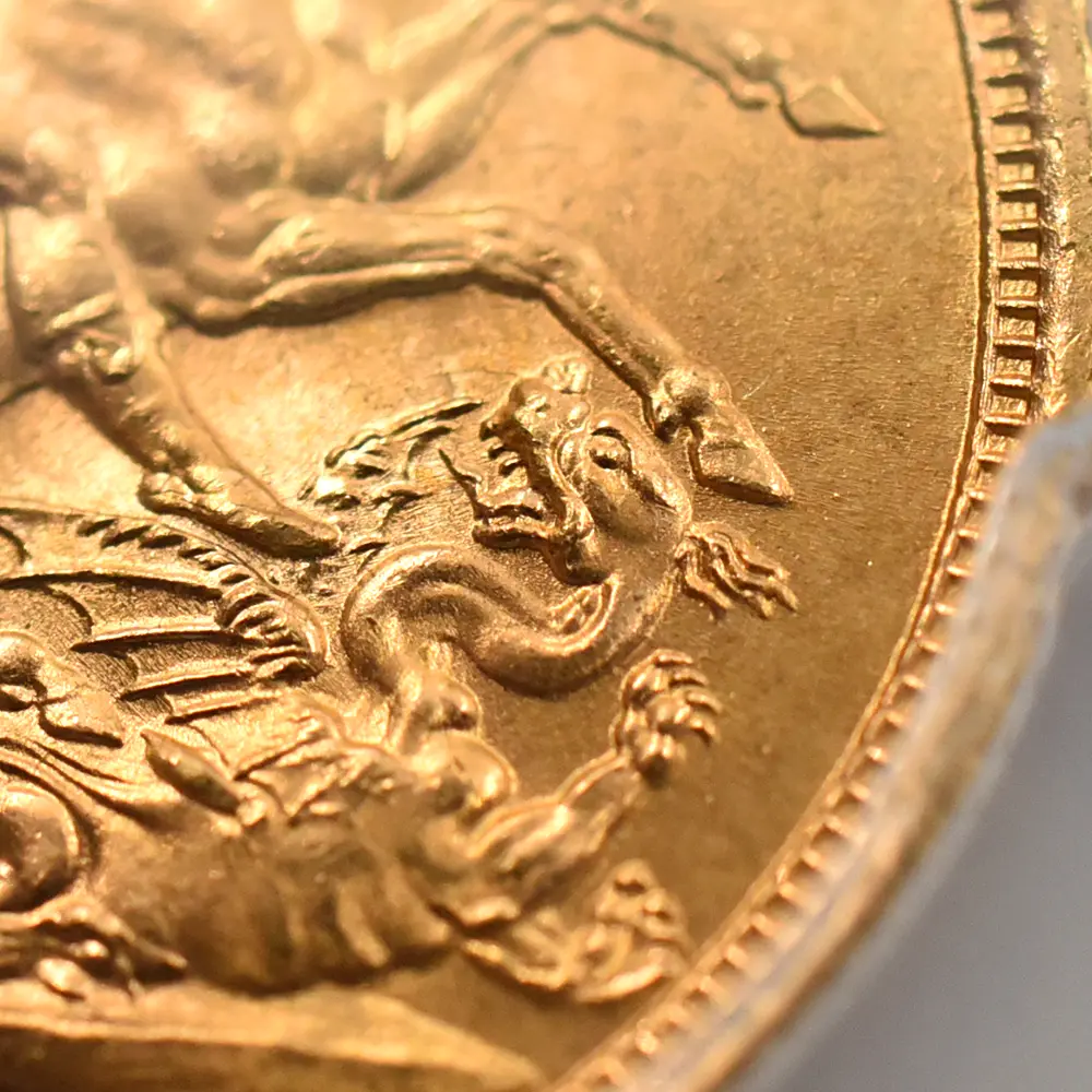 モダンコイン11：5918 1963 エリザベス2世 ヤングヤング 聖ジョージ竜退治 ソブリン金貨 PCGS MS65 S-4125