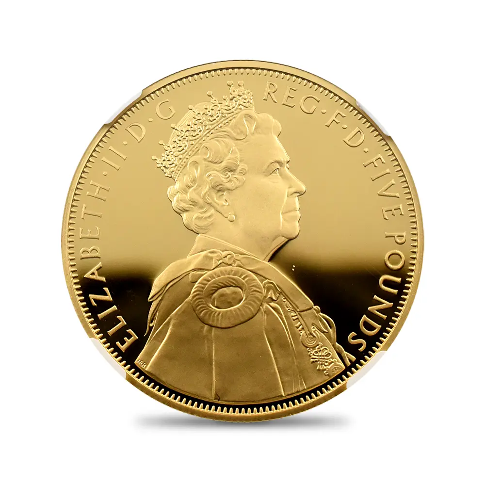 モダンコイン3：5921 2012 エリザベス2世 即位60周年記念 ダイアモンドジュビリー 5ポンド銀貨（金メッキ加工） NGC PF70UC 証明書付き