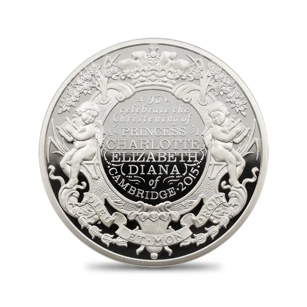 モダンコイン2：5923 2015 エリザベス2世 シャーロット王女洗礼記念 10ポンド5オンス銀貨 NGC PF69UC COA付き
