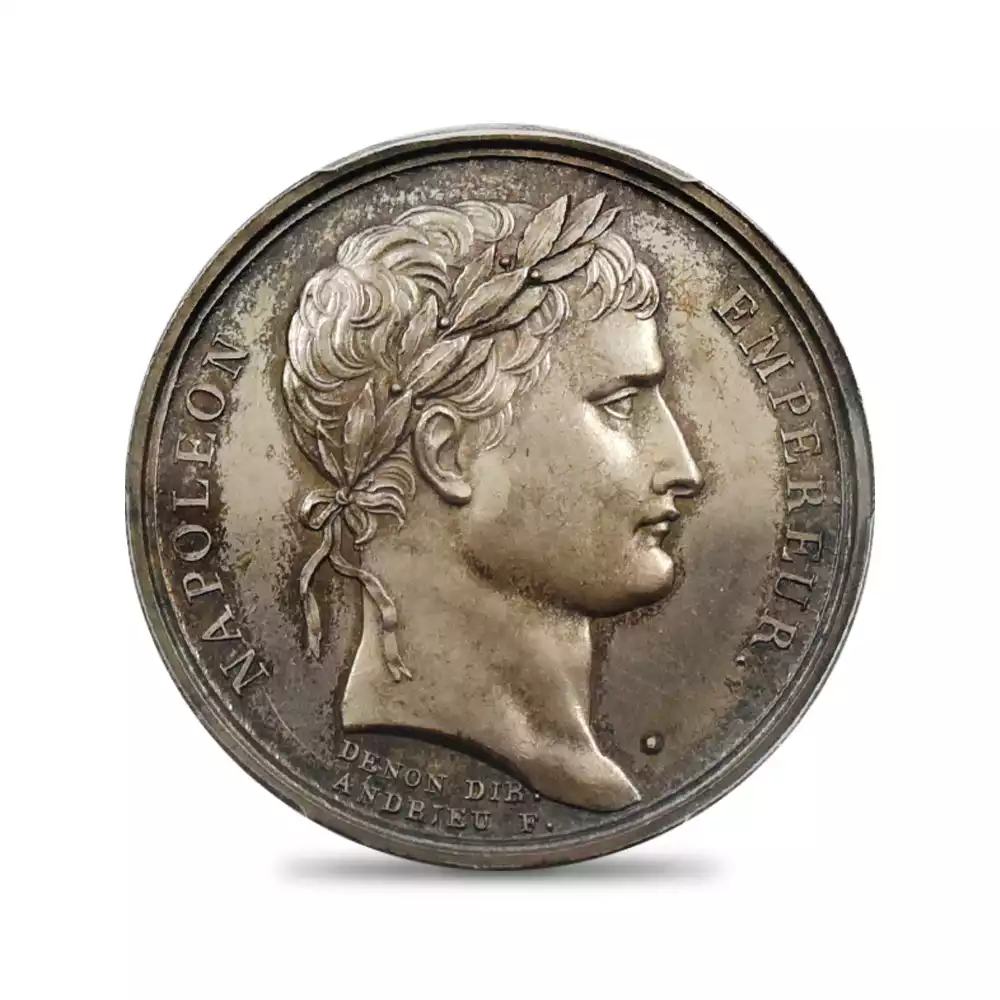 メダル2：3234 フランス AN13(1804/1805)  ナポレオン1世 戴冠記念 銀メダル PCGS MS65 B-328