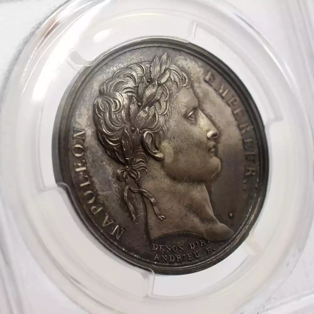 メダル6：3234 フランス AN13(1804/1805)  ナポレオン1世 戴冠記念 銀メダル PCGS MS65 B-328