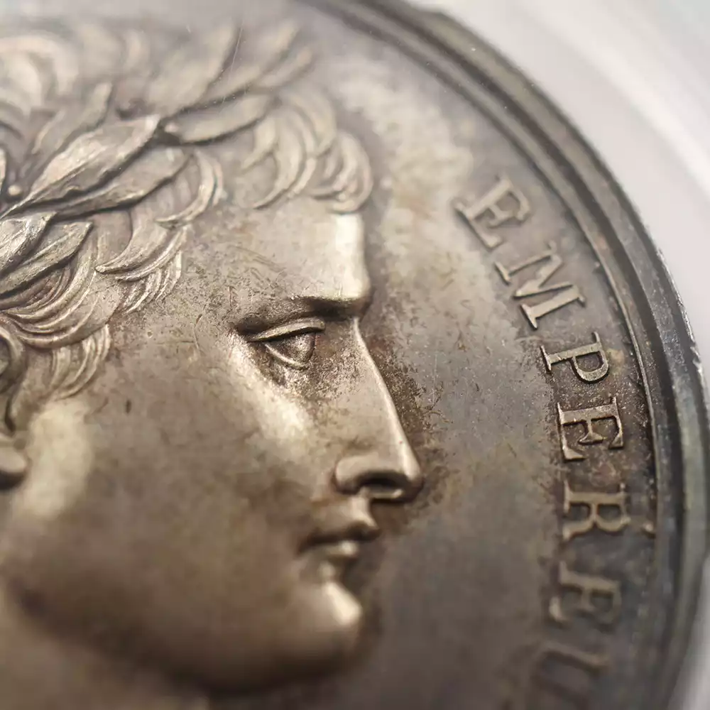 メダル8：3234 フランス AN13(1804/1805)  ナポレオン1世 戴冠記念 銀メダル PCGS MS65 B-328