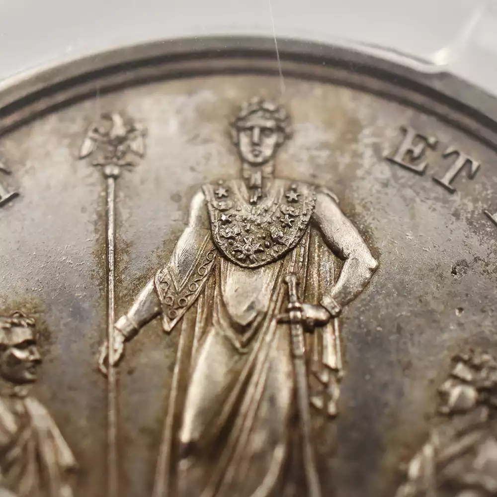 メダル11：3234 フランス AN13(1804/1805)  ナポレオン1世 戴冠記念 銀メダル PCGS MS65 B-328