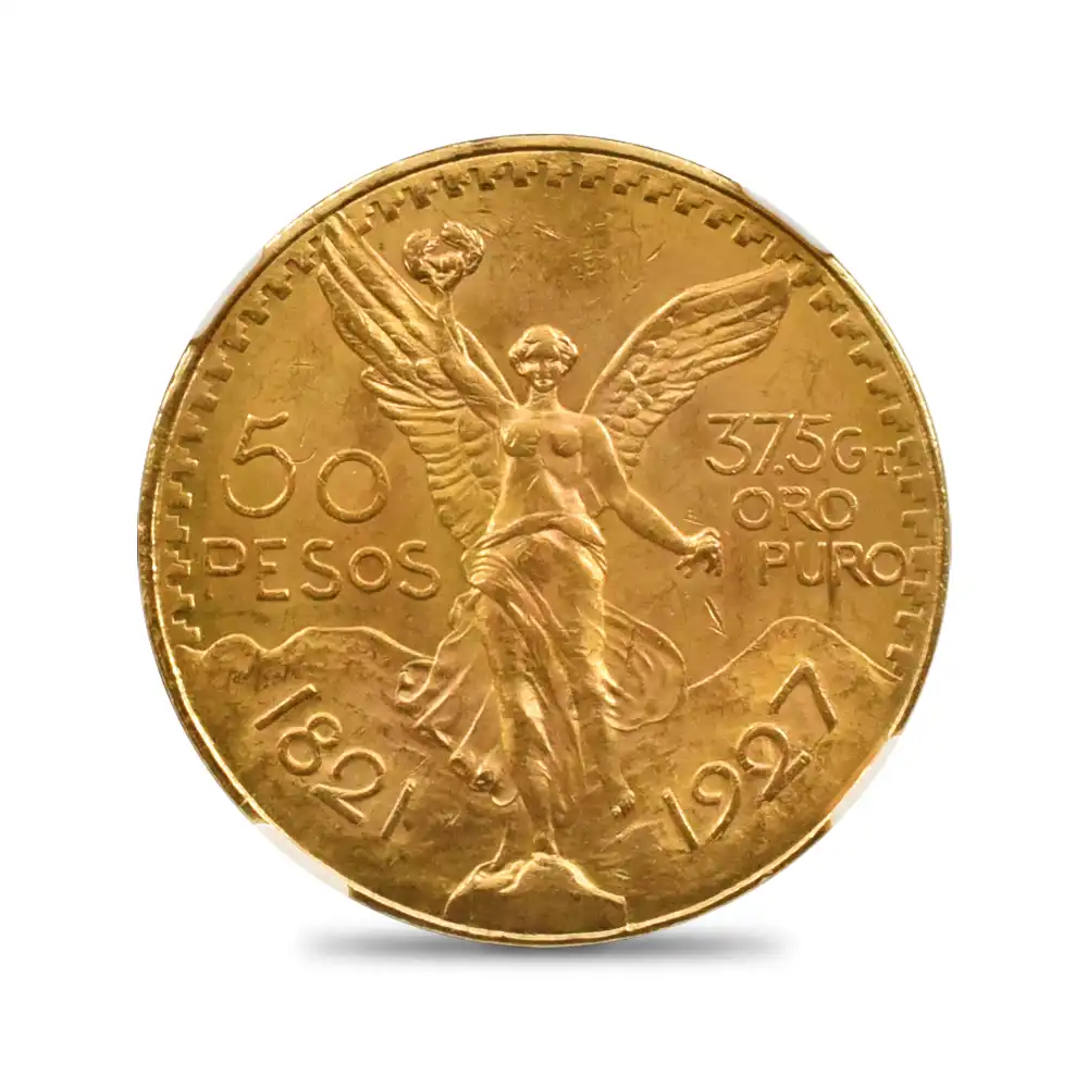 アンティークコイン2：5943 メキシコ 1927 50ペソ金貨 NGC MS63