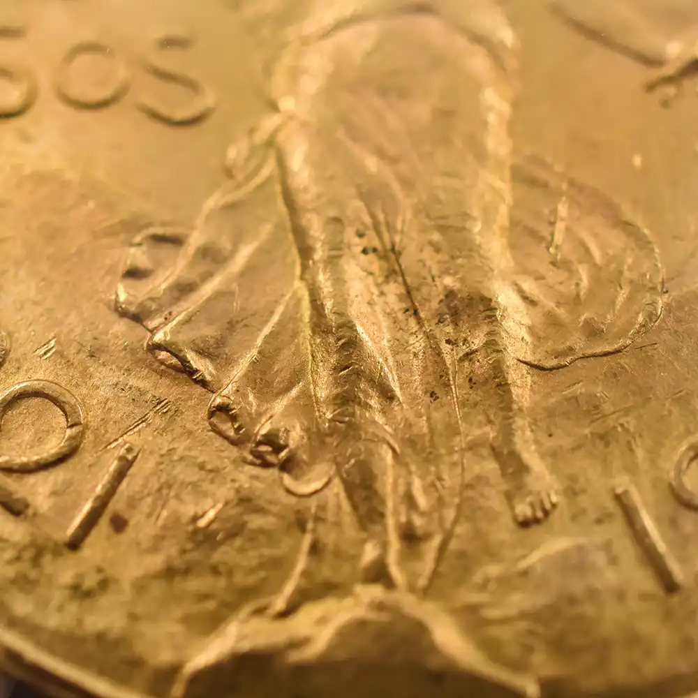アンティークコイン9：5943 メキシコ 1927 50ペソ金貨 NGC MS63