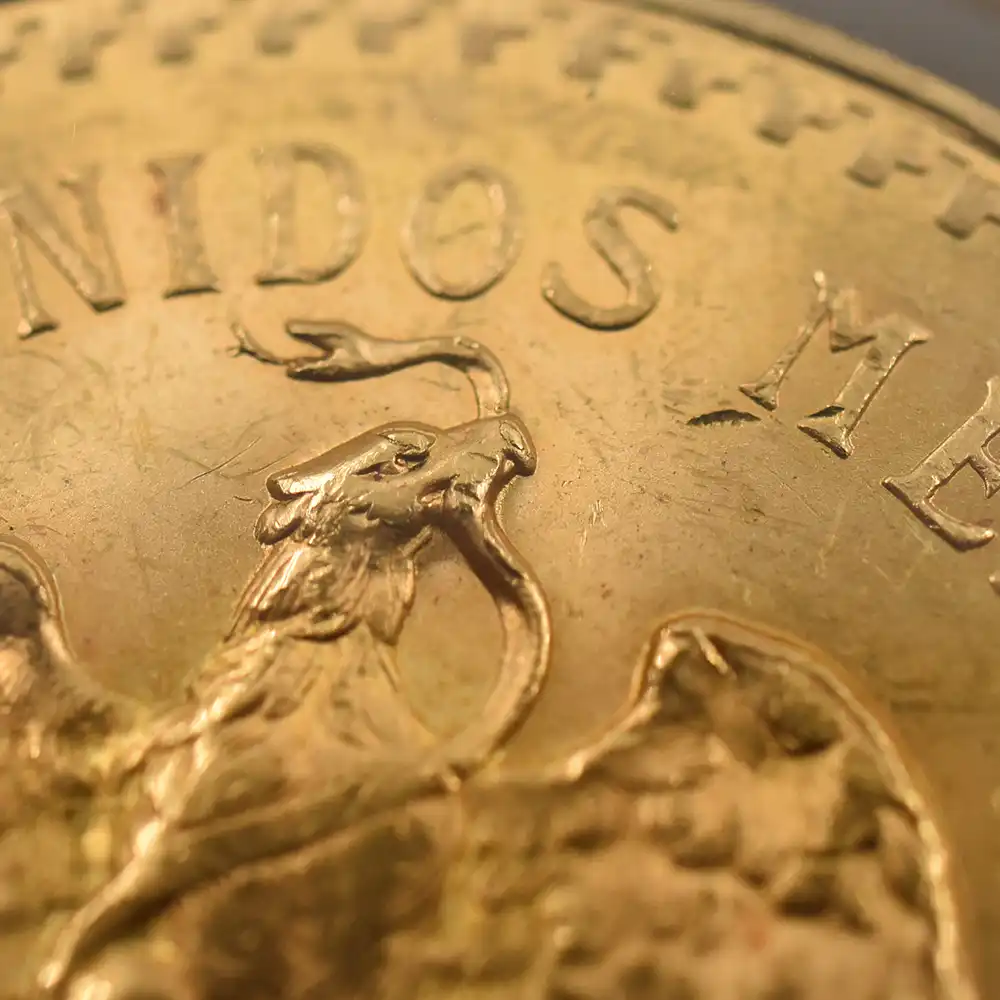 アンティークコイン10：5943 メキシコ 1927 50ペソ金貨 NGC MS63