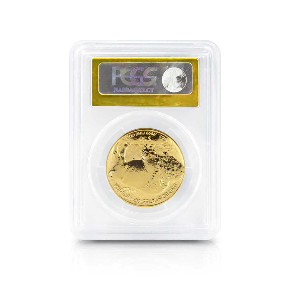 モダンコイン5：5944 アメリカ 2013 W バッファロー 50ドル 1オンス 金貨 リバースプルーフ仕上 ファーストストライク PCGS PR70