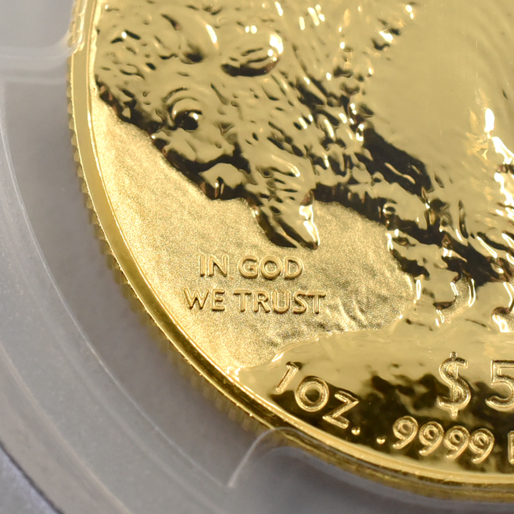 モダンコイン10：5944 アメリカ 2013 W バッファロー 50ドル 1オンス 金貨 リバースプルーフ仕上 ファーストストライク PCGS PR70
