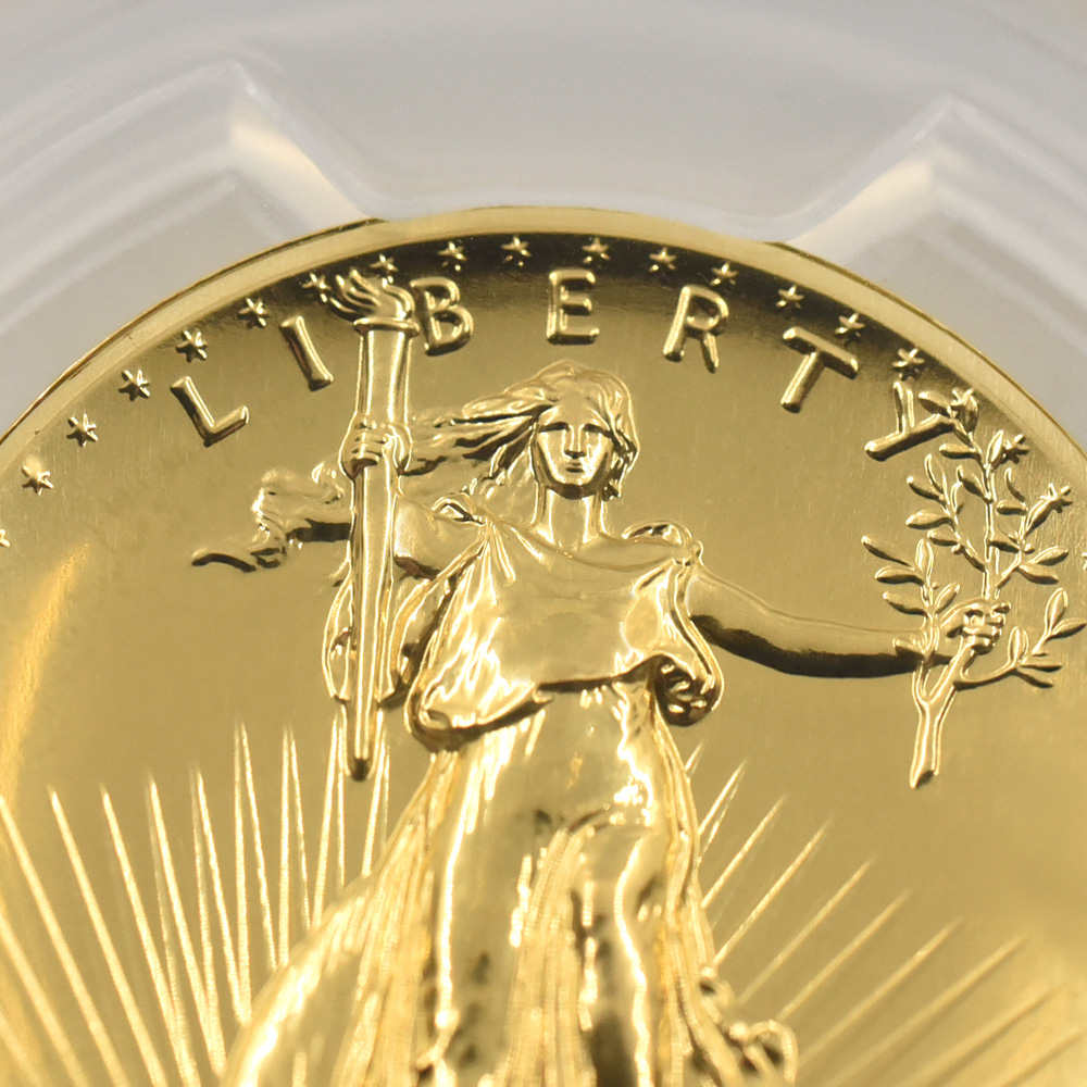 モダンコイン8：5945 アメリカ 2009 ウルトラハイレリーフ ダブルイーグル 20ドル 金貨 PCGS MS70