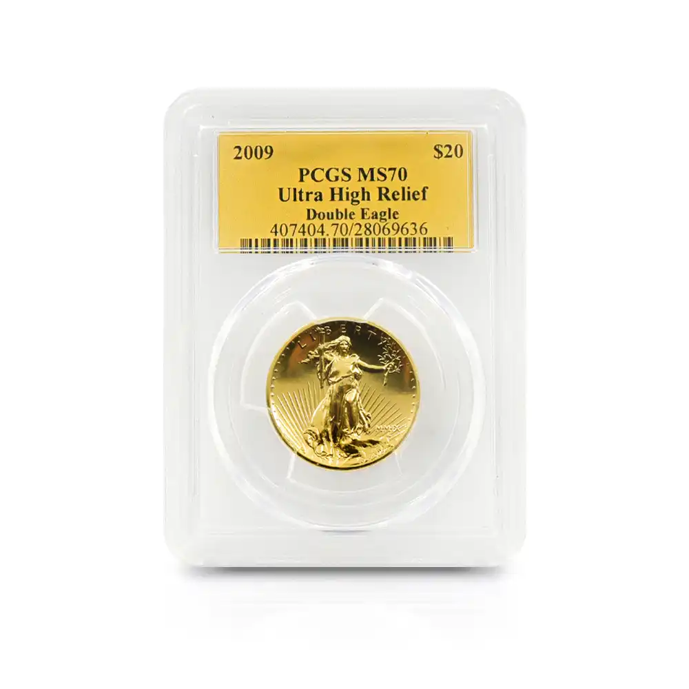 モダンコイン4：5945 アメリカ 2009 ウルトラハイレリーフ ダブルイーグル 20ドル 金貨 PCGS MS70