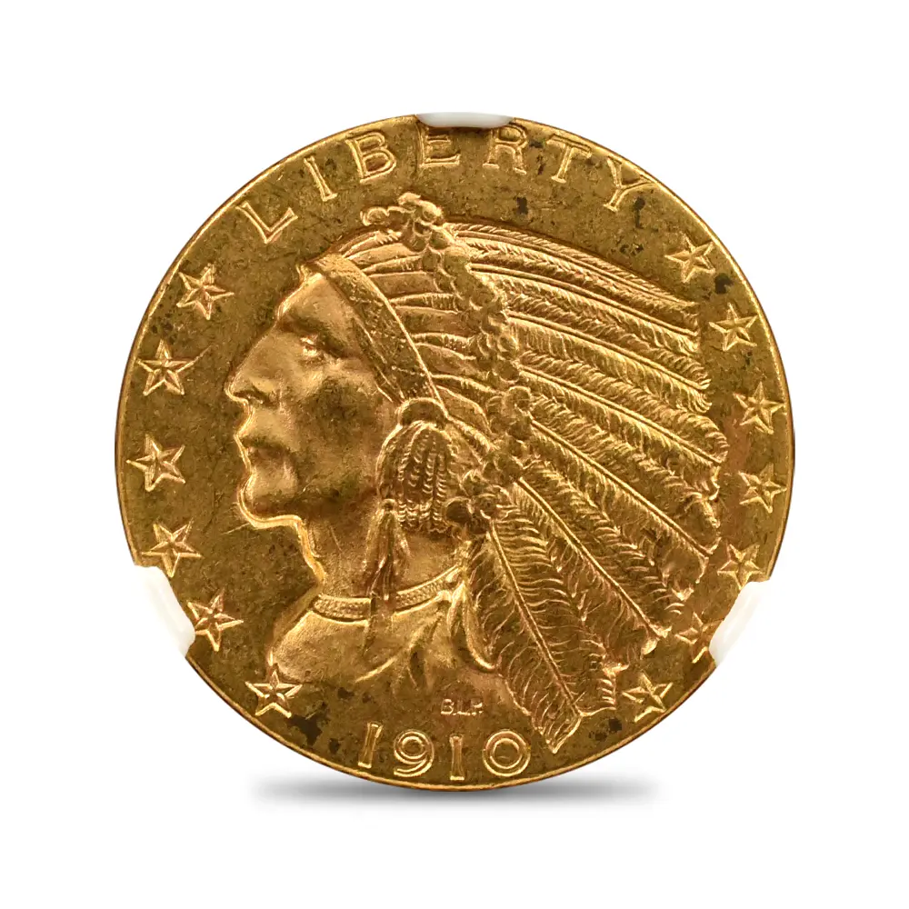 アンティークコイン2：5946 アメリカ 1910 インディアンヘッド 5ドル金貨 NGC MS62