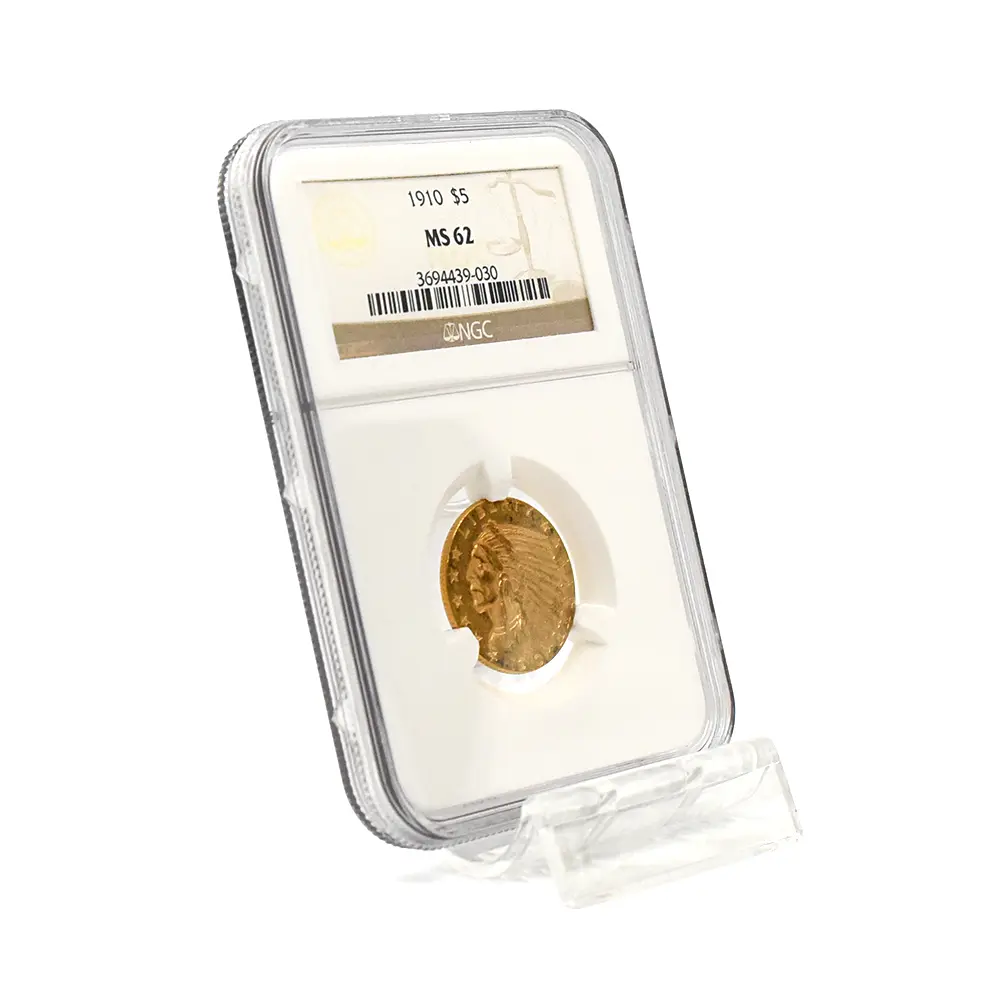 アンティークコイン6：5946 アメリカ 1910 インディアンヘッド 5ドル金貨 NGC MS62