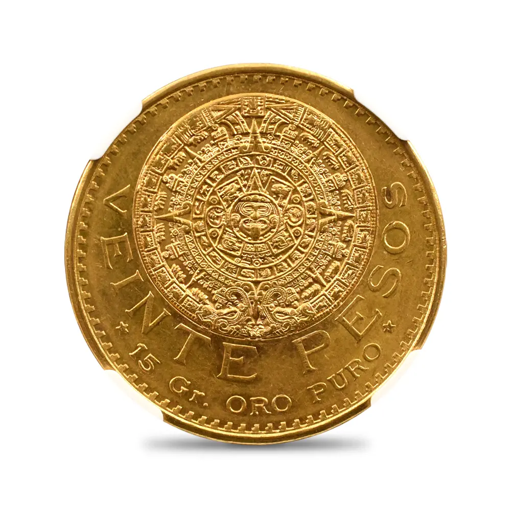 アンティークコイン3：5947 メキシコ 1917 アステカ 20ペソ金貨 NGC MS62