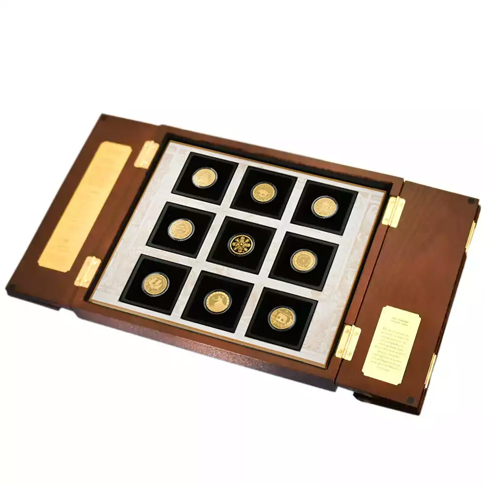 モダンコイン1：1459 セントヘレナ 2019 帝国コレクション 2ポンドプルーフ金貨9枚セット 限定100セット 未鑑定 箱付き
