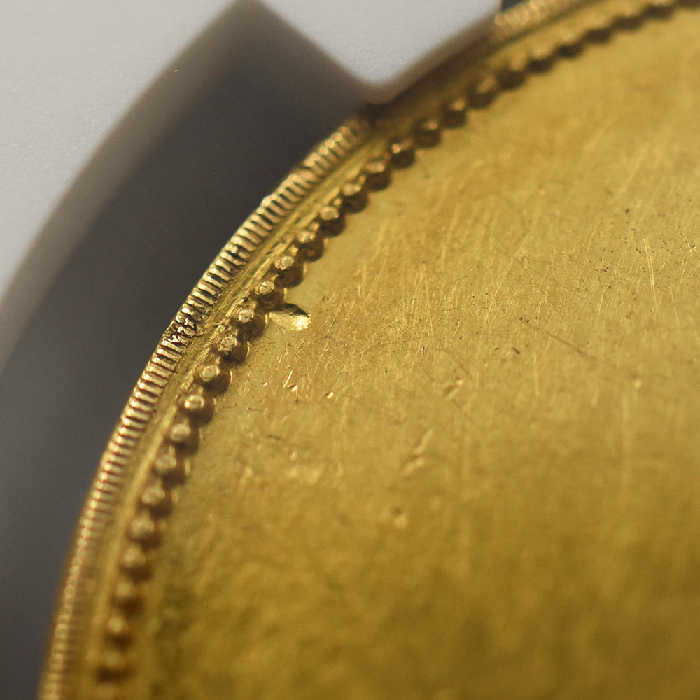 アンティークコイン12：1816 年代不詳(1760-1820) ジョージ3世 1/2ペニー試作金貨 NGC PF60 W&R-169