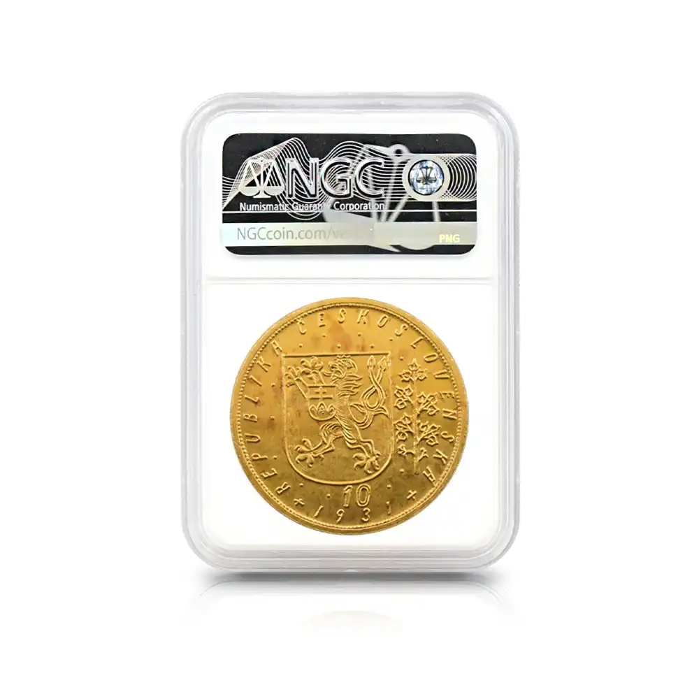 アンティークコイン5：5951 チェコスロバキア 1931 10ドゥカート金貨 NGC MS65