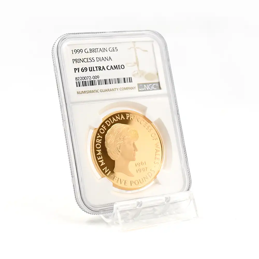 モダンコイン6：5953 1999 エリザベス2世 ダイアナ妃追悼記念 5ポンド金貨 NGC PF69UC