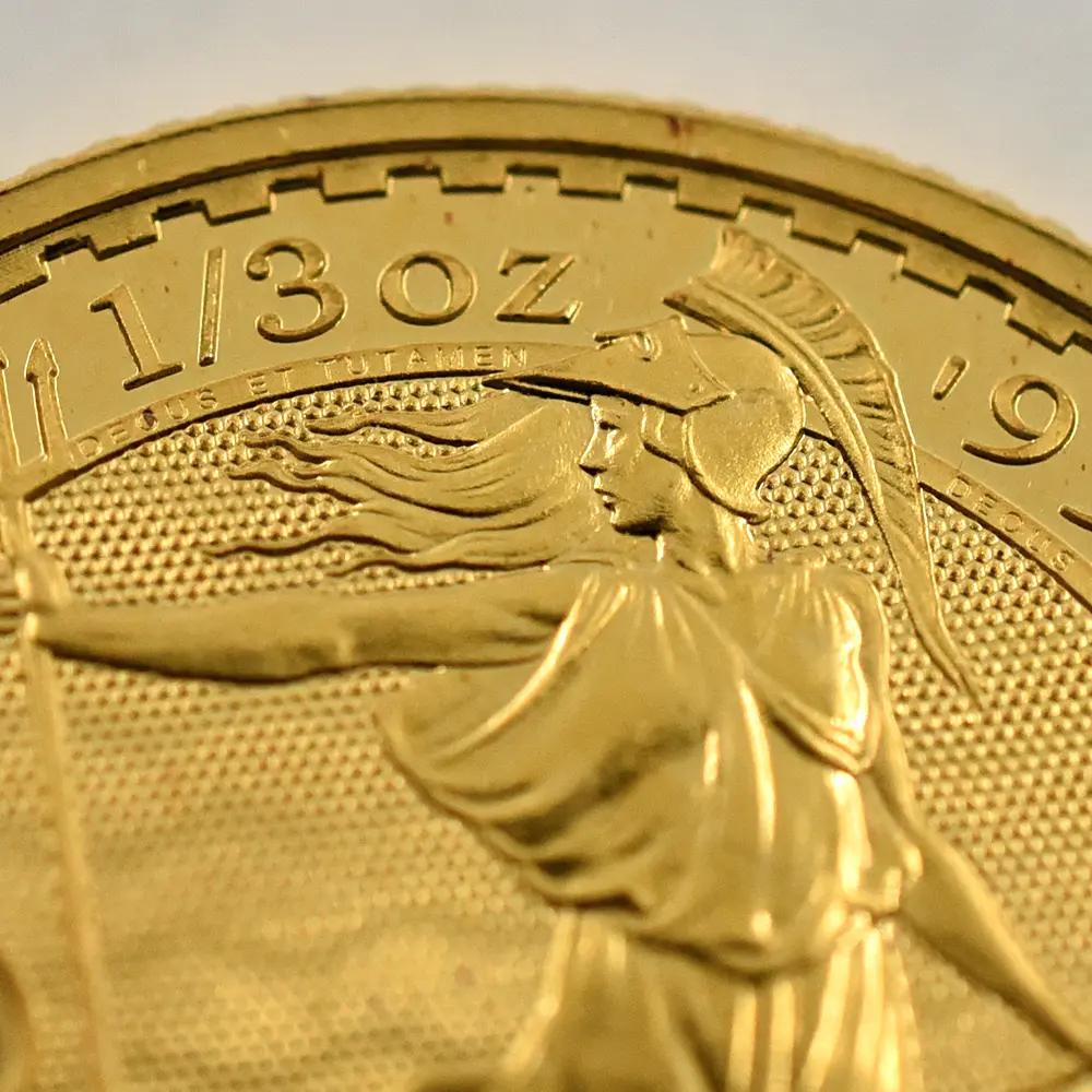 地金型4：5954 イギリス 2025 チャールズ3世 ブリタニア 30ポンド 1/3オンス 金貨 トライデント01マーク入り【1枚】 (コインケース付き)