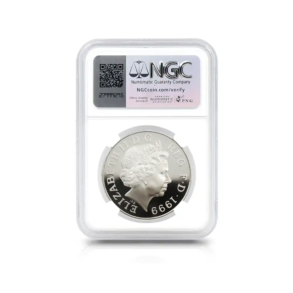 モダンコイン5：5961 1999 エリザベス2世 ダイアナ妃追悼記念 5ポンド銀貨 NGC PF70UC 箱付き