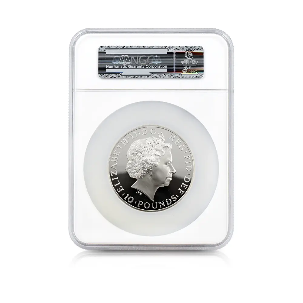 モダンコイン5：5957 2014 エリザベス2世 ブリタニア ハイレリーフ 10ポンド5オンス銀貨 ファースト750ストラック NGC PF69UC