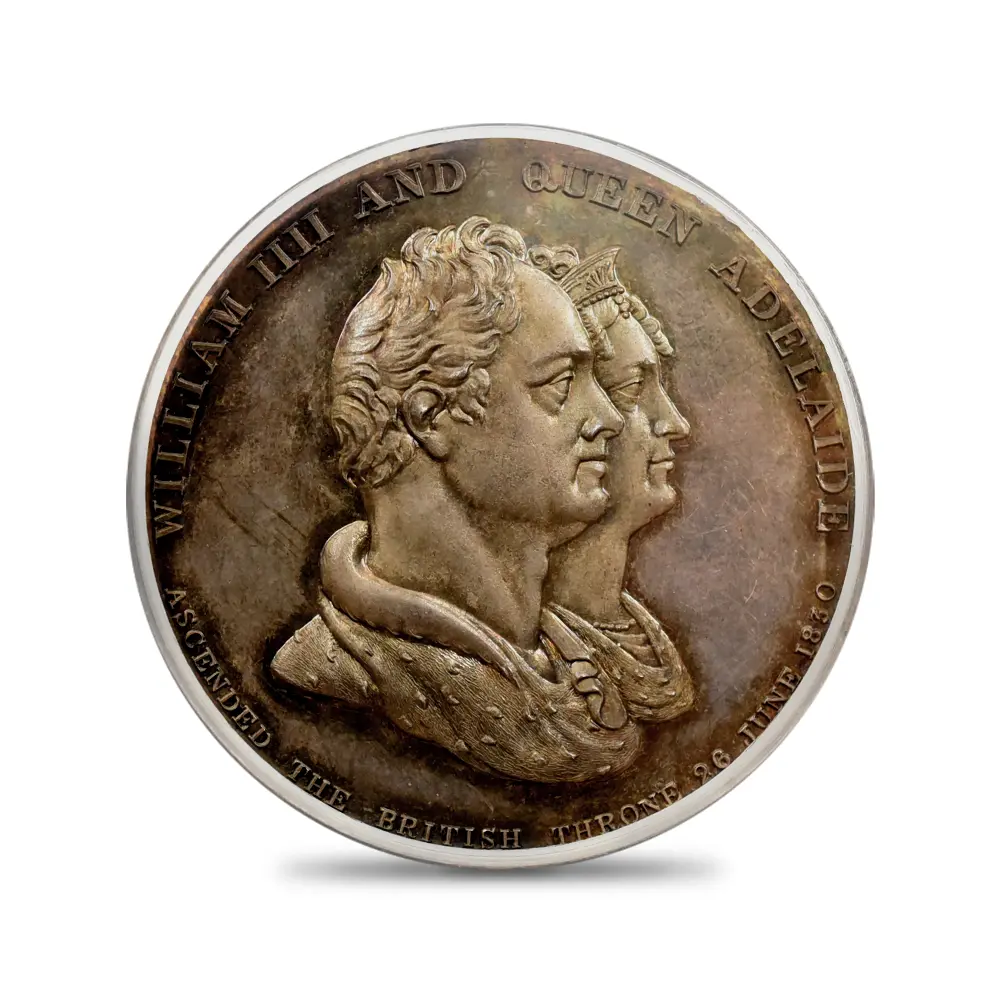メダル2：4624 1831 ウィリアム4世＆アデレード王妃 戴冠記念 銀メダル PCGS SP64 BHM-1498
