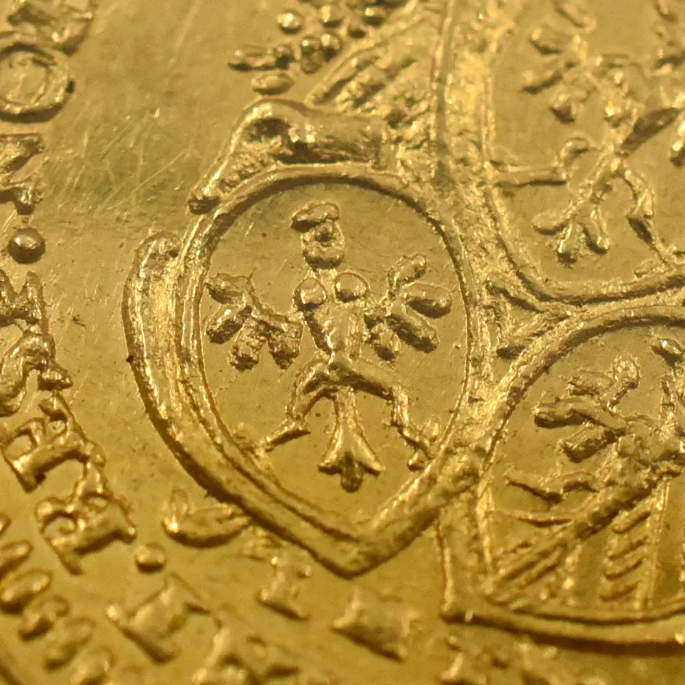 アンティークコイン12：5977 ドイツ ニュルンベルク 1700 神の子羊 ダカット クリッペ(四角)金貨 NGC UNC DETAILS FR-1886