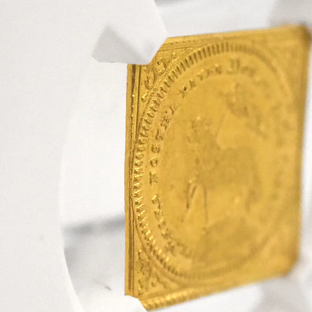 アンティークコイン13：5977 ドイツ ニュルンベルク 1700 神の子羊 ダカット クリッペ(四角)金貨 NGC UNC DETAILS FR-1886