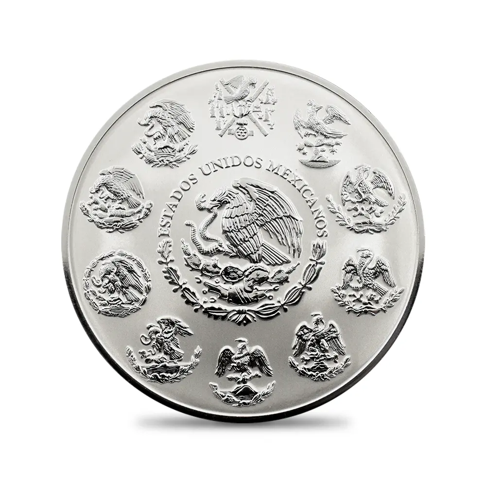 モダンコイン3：5981 メキシコ 2021 リベルタ―ド 5オンス銀貨 リバースプルーフ仕上げ 未鑑定