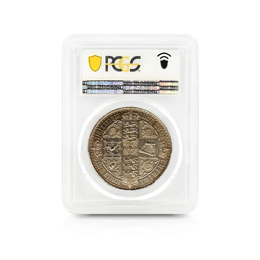 アンティークコイン5：5982 1847 ヴィクトリア女王 ゴチッククラウン銀貨 アンデシモエッジ PCGS PR61 Esc-2571