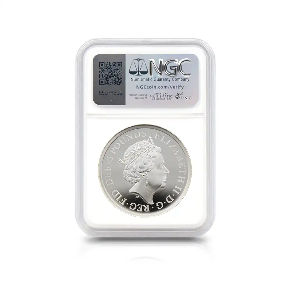 モダンコイン5：5987 2019 エリザベス2世 ウナ＆ライオン 5ポンド2オンス銀貨 NGC PF69UC