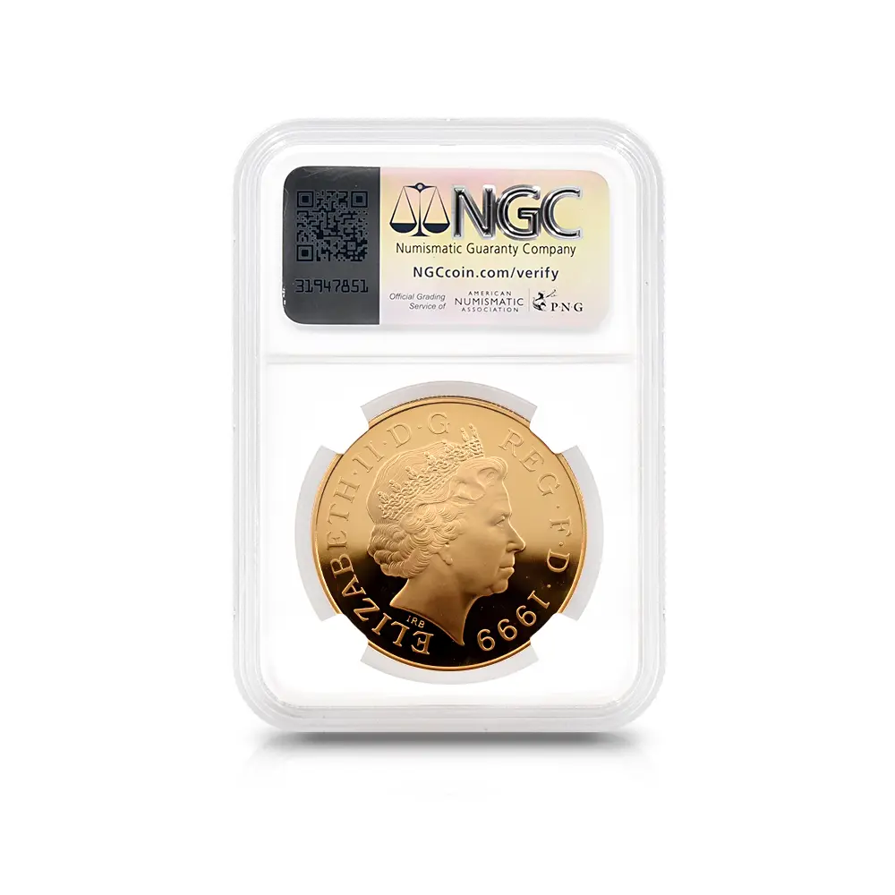 モダンコイン5：5989 1999 エリザベス2世 ダイアナ妃追悼記念 5ポンド金貨 NGC PF68UC 箱付き