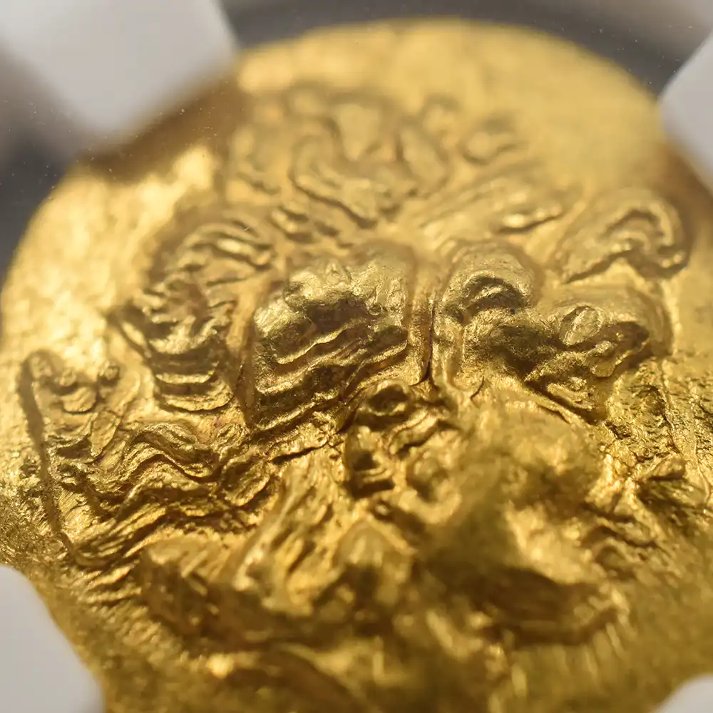 古代コイン7：5993 古代ギリシャ ポントス王国 紀元前120-63 ミトラダテス6世 スターテル金貨 リシマコスタイプ NGC MS Strike: 4/5 Surface: 5/5